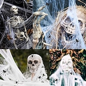 billige Halloween utendørsdekor-halloween ny edderkoppnett trekantet nett simulering super plysj edderkopp spøkelse festival innendørs og utendørs dekorasjon rekvisitter