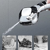 economico Soffioni doccia-soffione doccia 4 modalità regolabile ad alta pressione risparmio idrico one-key stop water soffione doccia pressurizzato portatile accessori per il bagno (con tubo dell&#039;acqua da 1,5 m e supporto)