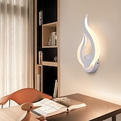 abordables Apliques de pared LED-Lightinthebox Lámparas de pared LED de 1 luz de 31 cm, apliques de pared con diseño en forma de fuego, tiendas/cafeterías de estilo minimalista moderno, aplique de acrílico genérico 10w ip44