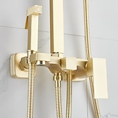 abordables Robinets de douche-Robinet de douche, système de douche Système de pommeau de douche à effet pluie Ensemble de massage à jet corporel - Douchette incluse
