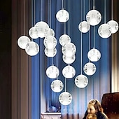 billiga Klusterdesign-40 cm ljuskrona metall klot taklampa led galvaniserad konstnärlig modern 90-240v