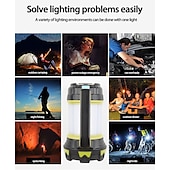 cheap Camping Lights-LED Camping Lights Outdoor 30W Waterproof COB Multiple Use White Red 3.7 V Outdoor Lighting 41 LED Beads