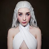 ハウス・オブ・ザ・ドラゴン ダエリス・ターガリエン ウィッグ ロングカーリーブレイドウィッグ 女性用 ブロンド フェアリーエルフコスプレ用ウィッグ パーティー アクセサリー ウィッグキャップ ハロウィンウィッグ お買い得  映画キャラクターウィッグ-ハウス・オブ・ザ・ドラゴン ダエリス・ターガリエン ウィッグ ロングカーリーブレイドウィッグ 女性用 ブロンド フェアリーエルフコスプレ用ウィッグ パーティー アクセサリー ウィッグキャップ ハロウィンウィッグ