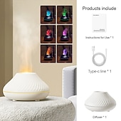economico Luci intelligenti-Umidificatore d&#039;Aria Smart LED Diffusore Aromaterapia USB Colorato a Fiamma Diffusori Portatili per Oli Essenziali per Fragrante Ambientale in Casa