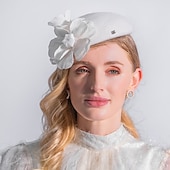 levne Party klobouky-klobouky pokrývky hlavy 100% vlna baret klobouk fedora klobouk podzim svatební párty / večer kentucky derby koktejl královský astcot módní elegantní s hladkou čepicí pokrývka hlavy pokrývka hlavy