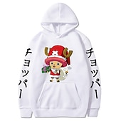 economico Grafica di personaggi di cartoni animati e film-One Piece Tony Tony Chopper Felpa con cappuccio Anime Cartone animato Manga Tasca frontale Grafica Per Da coppia Per uomo Per donna Per adulto Stampa a caldo