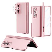 voordelige Samsung-hoesje-telefoon hoesje Voor Samsung Galaxy Z-vouw 7 Z Fold 5 Z Fold 4 Z Fold 3 Volledig hoesje Omdraaien Potloodhouder Beplating Effen PC