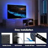 זול אורות רצועת USB-אורות usb led פס אורות rgb צבע בר אור 14-95 אינץ&#039; תאורת טלויזיה אחורית tit כולל 24 מפתחות ir 17 מפתח rf בקר מחשב תצוגת מחשב חדר שינה משחק חדר שינה אווירה אור dc5v