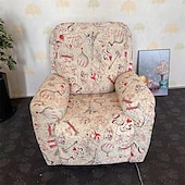 cheap Recliner Chair Cover-Recliner Covers Slipcovers Super Stretch Floral Printed Sofa Couch Cover Non Slip 1 Seater Lazy Boy Chair Covers Furniture Protector with Side Pocket for Living Room