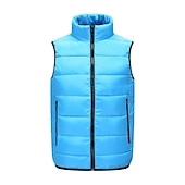 economico Capispalla active da uomo-Per uomo Gilet da escursionismo imbottito Piumino trapuntato Senza maniche Soprabiti Trench Superiore Esterno Tenere al caldo Antivento Traspirante Asciugatura rapida Inverno Cotone Nylon Kong Lan