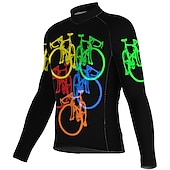 cheap Men&#039;s Jerseys-Men&#039;s Cycling Jersey Long Sleeve Bike Jersey Top with 3 Rear Pockets Mountain Bike MTB Road Bike Cycling Breathable Quick Dry Moisture Wicking Reflective Strips Wine Red Black White Polyester Spandex