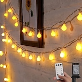 Χαμηλού Κόστους Plug In Ηλεκτρικό-globe ball string lights 100m 330ft 800leds fairy string lights in with 8 modes remote decor for indoor outdoor party γάμου χριστουγεννιάτικο δέντρο κήπο αποκριών ζεστό λευκό λευκό πολύχρωμο