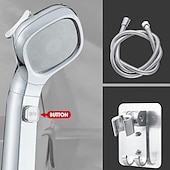 economico Soffioni doccia-soffione doccia 4 modalità regolabile ad alta pressione risparmio idrico one-key stop water soffione doccia pressurizzato portatile accessori per il bagno (con tubo dell&#039;acqua da 1,5 m e supporto)