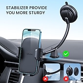 cheap Car Holder-Car Phone Holder Mount [Flexible Gooseneck Long Arm] Phone Mount for Car Holder Dashboard Windshield [Washable Strong Suction Cup] Cell Phone Holder Car Mount for All iPhone Android