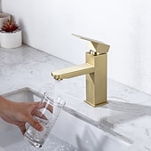 abordables Robinets de lavabo-robinet d&#039;évier de salle de bain, finitions électrolytiques / peintes classiques en acier inoxydable ensemble central robinets de bain à un trou à une poignée