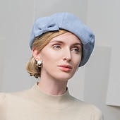 olcso Partikalapok-Kalap Gyapjú Svájcisapka Fedora kalap Előírásos Esküvő Hölgyek napja Elegáns Szüret Nő Val vel Csokor Sisak Fejfedők