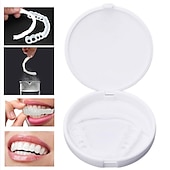 abordables Soins Personnels &amp; Santé-accolades de simulation accolades de simulation en silicone dents sourire, placages de dents mordantes - les dents supérieures et inférieures sont utilisées pour l&#039;enseignement du blanchiment pour couvrir les dents imparfaites et vous faire sourire instan