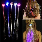 abordables cotillons-Lot de 10 jouets lumineux LED clignotants optiques lumières de cheveux LED clignotant LED jouets lumineux barrettes pour la fête
