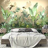 abordables Papiers peints-Fonds d&#039;écran cool forêt beau papier peint mural autocollant mural couvrant impression peler et coller amovible auto-adhésif scénique forêt tropicale humide plantain pvc / vinyle décor à la maison