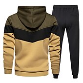 abordables sudaderas basicas hombre-Hombre Tracksuit Sudadera 2 Piezas Calle Primavera Manga Larga Mantiene abrigado Transpirable Dispersor de humedad Aptitud física Corriendo Entrenamiento activo Ropa de deporte Ropa de Deporte Azul