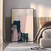 cheap Abstract Paintings-Oil Painting Hand Painted Vertical Abstract Modern Rolled Canvas (No Frame)