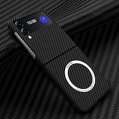 お買い得  サムスン用ケース-Samsung Galaxy Z Flip 6 Z Flip 5 Z Flip 4 Z Flip 3 用 Magsafe フリップ 磁気フルボディ保護ライン/ウェーブ PC