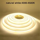 billiga COB Strip Lights-cob ledstrips, 360 lysdioder/m vattentät utomhusdekor, flexibelt ljusband med hög ljusstyrka, 3000k/4000k/6000k, 220v