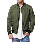 baratos casacos ativos masculinos-Homens Jaqueta de Trilha Jaqueta Bomber Ao ar livre Térmico / Quente A Prova de Vento Respirável Leve Casacos Anoraques Trench Coat Pesca Alpinismo Campismo / Escursão / Espeleologismo Preto Caqui