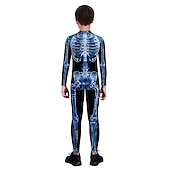olcso Mintás-Zentai öltöny Szerepjáték Jelmezek Cicaruha Csontváz Halálfej Farsangi jelmez Overall Női Szerepjáték Ijesztő jelmez Anatómia Ruha mert Farsang Álarcos mulatság Felnőttek