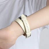 رخيصةأون عصابات Apple Watch-جولة مزدوجة متوافق مع Apple Watchband 38 مم 40 مم 41 مم 42 مم 44 مم 45 مم 49 مم مشبك معدني قابل للتعديل جلد اصطناعي استبدال حزام الساعة إلى iwatch Ultra 2 Series 9 8 7 SE 6 5 4 3 2 1