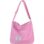 economico Borsette e borse tote-borsa a tracolla in tela da donna – borsa a tracolla minimalista regolabile per uso casual, da viaggio e quotidiano
