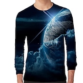 billiga Pojkens 3D Vision &amp; Geometri-Pojkar 3D Grafisk T-shirt Långärmad 3D-tryck Höst Vinter Aktiv Sport Mode Barn 3-12 år Utomhus Dagligen Normal