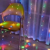 cheap USB String Lights-LED  Curtain String Lights 3x3M-300 LED 8 Modes USB with Remote 9 Colors for Home Room Bedroom Wedding Party Christmas Window Wall DecorationsRoom Decor