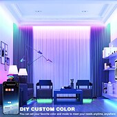 お買い得  WiFi&amp;音楽コントロール-led スマート ストリップ ライト 10 メートル 20 メートル 30 メートル rgb 音楽同期 12v led ストリップ 5050 smd 色を変更する led ライトと bluetooth コントローラ アダプタ寝室ホーム テレビ バックライト diy の装飾