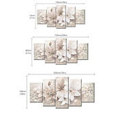cheap Botanical/Floral Prints-5 Panels Wall Art Canvas Prints Painting Artwork Picture Lily Floral Plant Home Decoration Décor Rolled Canvas No Frame Unframed Unstretched