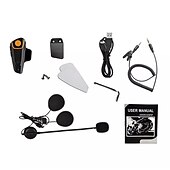 voordelige Motorhelm headsets-Motorhelm bluetooth headset full duplex intercom speaker fm radio motor communicatie systeem handsfree waterdichte hoofdtelefoon 1000m
