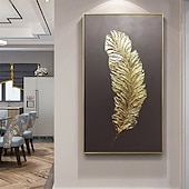 tanie Obrazy z martwą naturą-Handmade ręcznie malowany obraz olejny wall art nowoczesne abstrakcyjne pióro martwa natura krajobraz dekoracja wnętrz walcowane płótno bez ramki nierozciągnięte