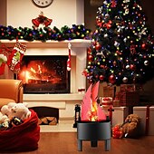 economico Luci decorative-luci di halloween led falso fuoco fiamma luce 3d tremolante fuoco fiamma elettronica fiamma luce di notte prop simulata fiamma lampada prop per halloween natale decorazione del partito al coperto