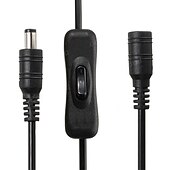 economico Accessori LED-2 pz 30 cm dc 5,5 mm x 2,5 mm maschio a femmina cavo di collegamento interruttore (adatto per telecamera di sicurezza cctv led)
