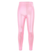 abordables Bas-pantalon enfant fille rouge uni automne hiver actif ecole 3-12 ans