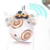 זול רכבי rc-bb-8 כדור rc רובוט bb8 דמות פעולה bb 8 droid רובוט 2.4 גרם שלט רחוק רובוט אינטליגנטי bb8 דגם צעצוע לילד מתנה