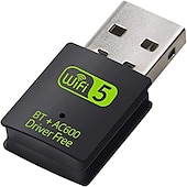 billige Kabler-usb wifi bluetooth adapter 600mbps dual band 2,4/5ghz trådløst nettverk ekstern mottaker mini wifi adapter for pc/bærbar PC/stasjonær