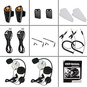 voordelige Motorhelm headsets-Motorhelm bluetooth headset full duplex intercom speaker fm radio motor communicatie systeem handsfree waterdichte hoofdtelefoon 1000m