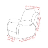 cheap Recliner Chair Cover-Recliner Covers Slipcovers Super Stretch Floral Printed Sofa Couch Cover Non Slip 1 Seater Lazy Boy Chair Covers Furniture Protector with Side Pocket for Living Room