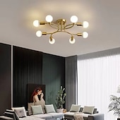 cheap Ceiling Lights-Golden Bedroom Ceiling Lamp Creative Multi Head Simple Living Room Dining Room Lamp Household Led Main Lamp