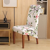 ieftine Husa scaun de sufragerie-huse pentru scaune de sufragerie xl, huse pentru scaune elastice 1 bucată, huse de protecție pentru scaune cu spătar înalt din spandex huse pentru scaun cu bandă elastică pentru sufragerie, nuntă