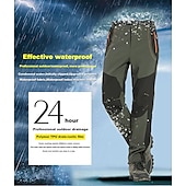 baratos calças ativas masculinas-calças forradas de lã masculina calça impermeável para caminhada calça softshell de inverno ao ar livre térmico quente à prova de vento calça / calças forro de lã verde exército cinza preto caça pesca escalada