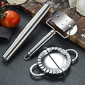billige Kjøkkenutstyr og -redskap-2 stk rustfritt stål dumpling maker form, wrapper deig cutter pai ravioli empanadas presseform kjøkken tilbehør bakverk verktøy