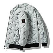 economico Piumini e parka da uomo-Per uomo Piumino Giacca bomber Giacca trapuntata Zip intera Informale Da tutti i giorni Standard Casual quotidiano Di moda Antivento Tenere al caldo Autunno Inverno Righe e Plaid Nero Verde chiaro