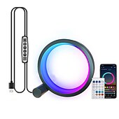 זול אורות חכמות-נורת LED חכמה RGB מנורת שולחן אווירה Bluetooth APP בקרה מתאימה לחדר משחקים חדר שינה קישוט ליד המיטה שוסטאר